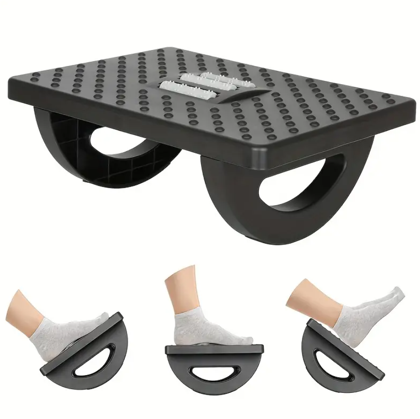 Descansa pies ergonómico con masajeador