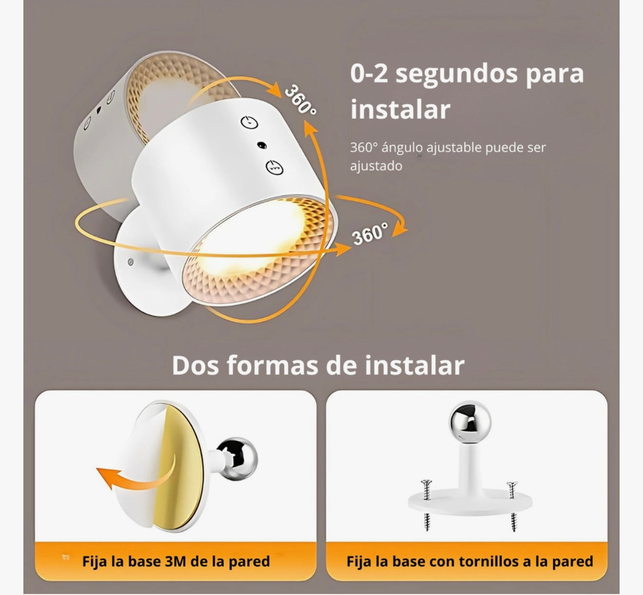 Lámpara LED 360º – Ilumina tu espacio con estilo y comodidad